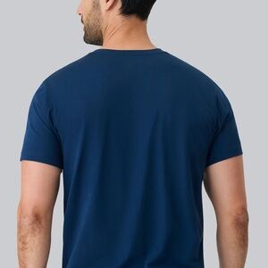 Kenneth Cole plain navy blue tight fitting t-shirt Size S